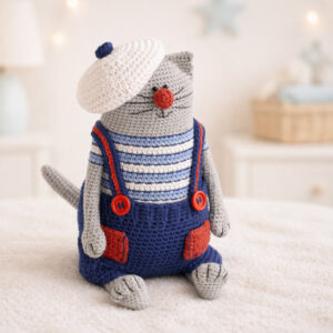 crochet pattern amigurumi cat julius the happy chef cat