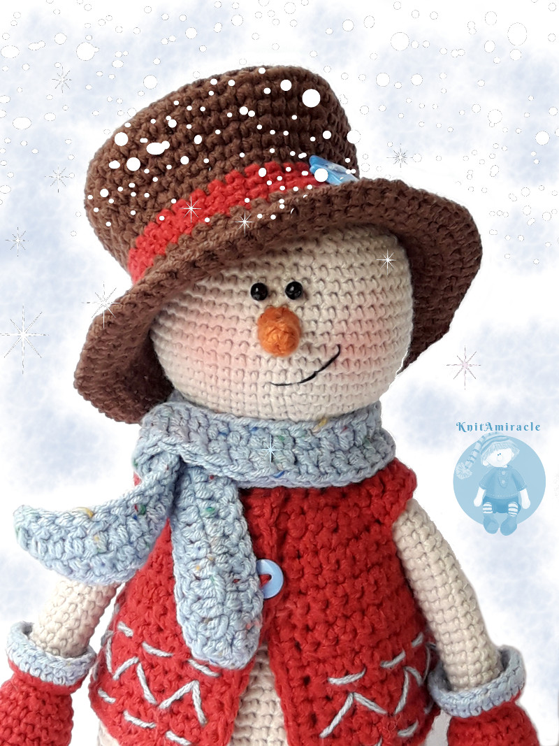 Free crochet pattern: Snowman and top hat