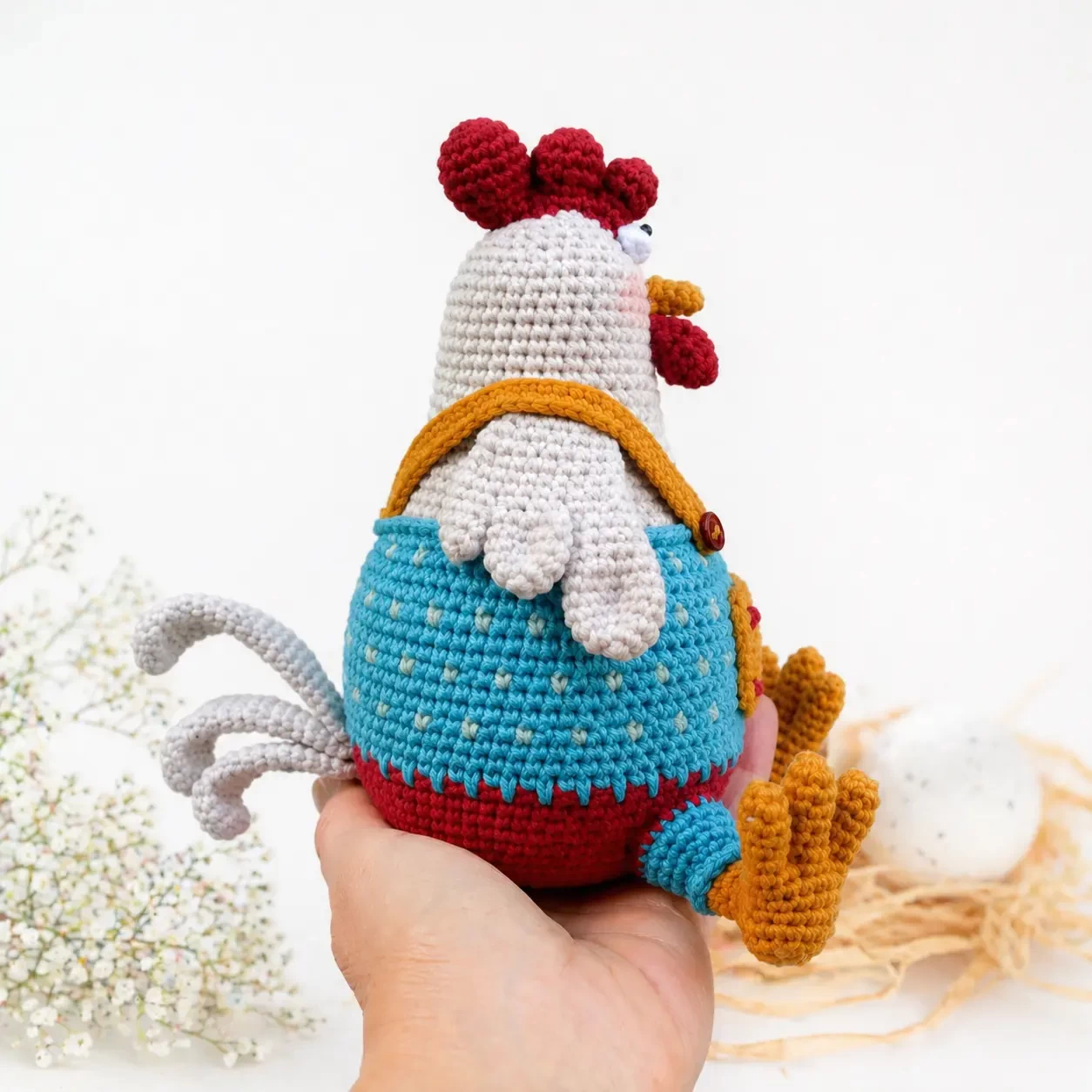 crochet pattern easter rooster and hen amigurumi pdf farm animal toy